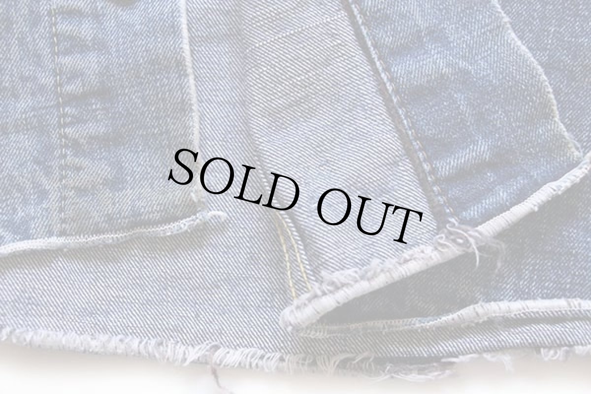 画像6: 60s LEVI'Sリーバイス 70505 BIGE ノーカラー カットオフ デニムベスト カスタム (6)