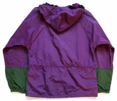 画像2: 90s L.L.Bean チロリアンテープ マルチカラー ナイロン アノラックパーカー S (2)