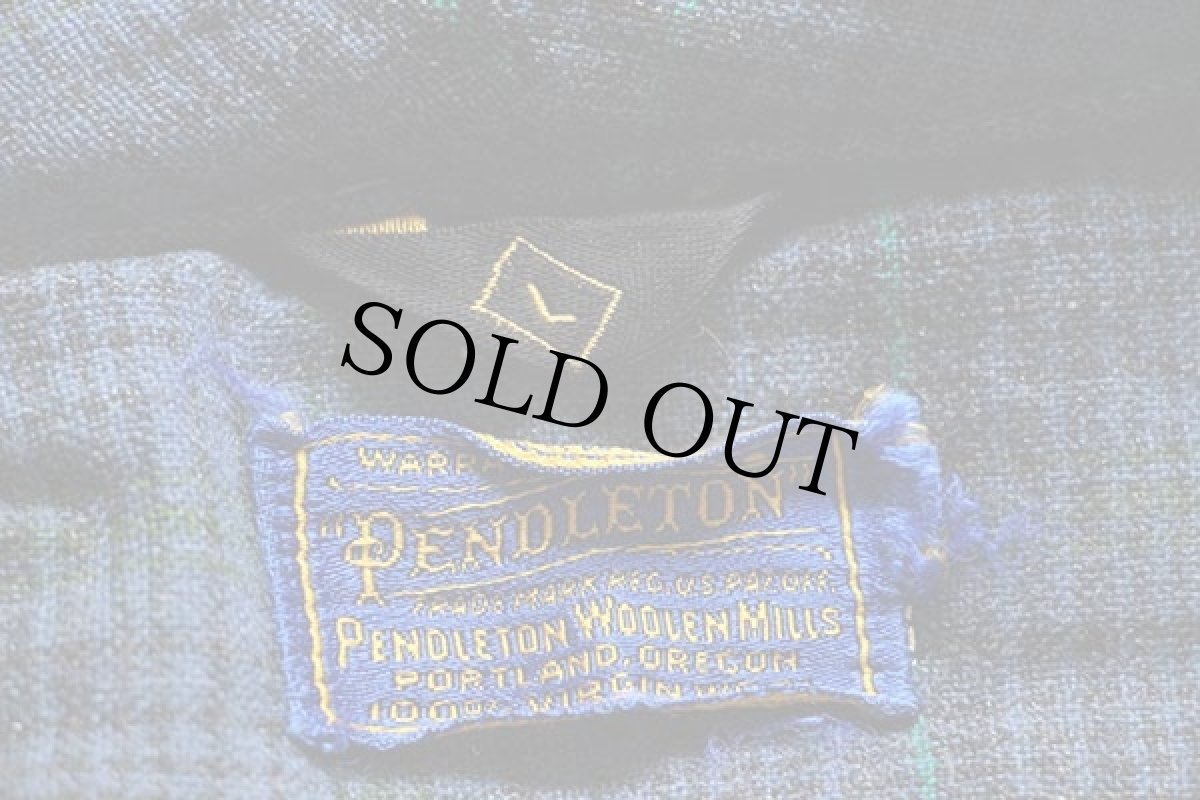 画像5: 50s PENDLETONペンドルトン オンブレチェック ショールカラー ウールガウン L (5)