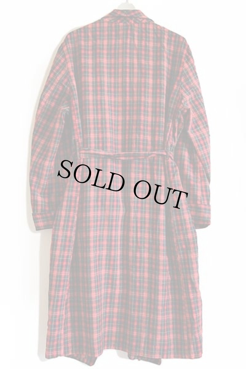 画像3: 70s USA製 SIR PENDLETONサーペンドルトン タータンチェック ショールカラー ウールガウン L (3)