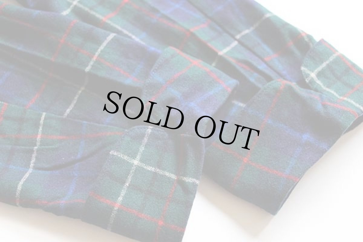 画像7: 90s USA製 PENDLETONペンドルトン タータンチェック ショールカラー ウールガウン S (7)