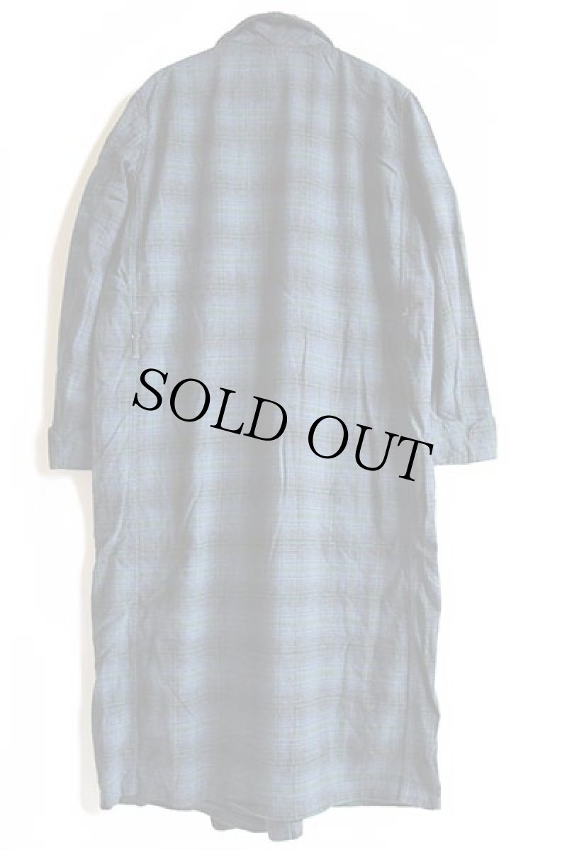 画像3: 50s PENDLETONペンドルトン オンブレチェック ショールカラー ウールガウン L (3)