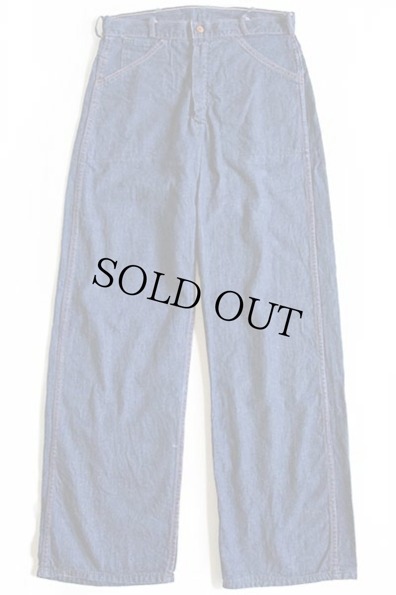 画像2: 60s RUGGED インディゴ デニム ペインターパンツ W32 (2)