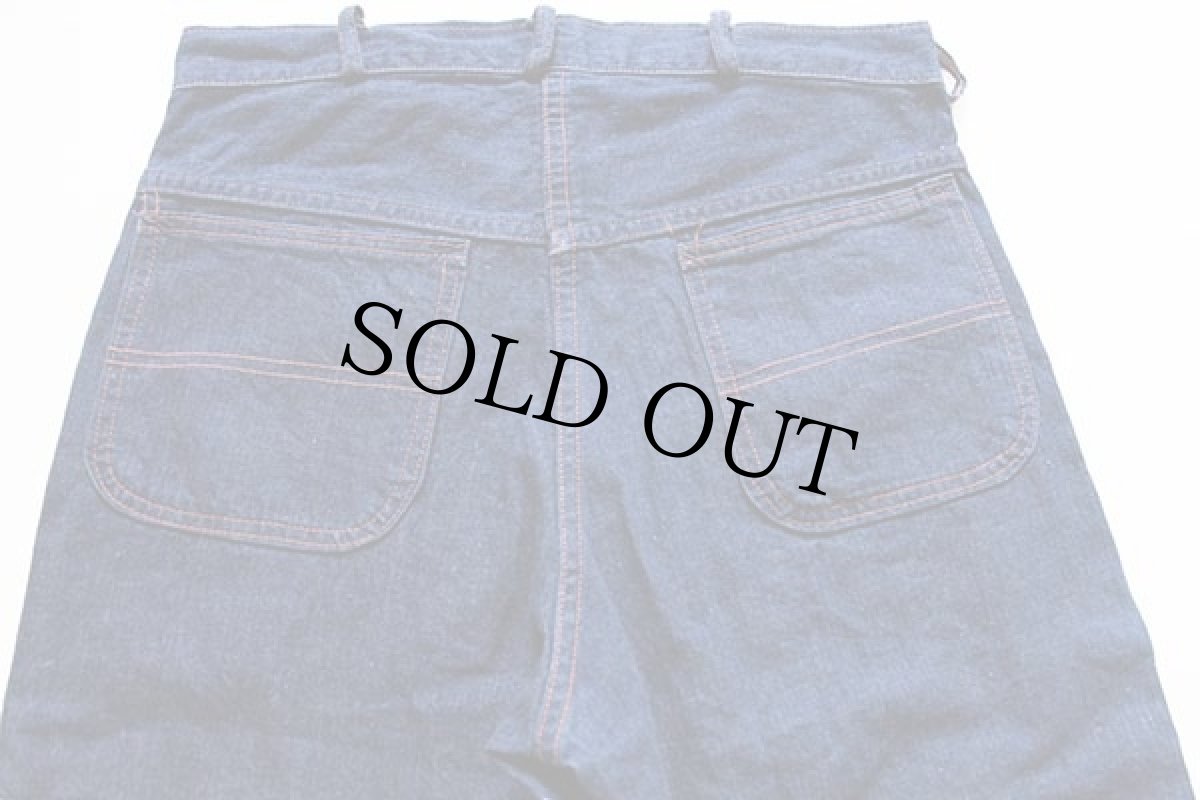 画像5: 60s RUGGED インディゴ デニム ペインターパンツ W32 (5)