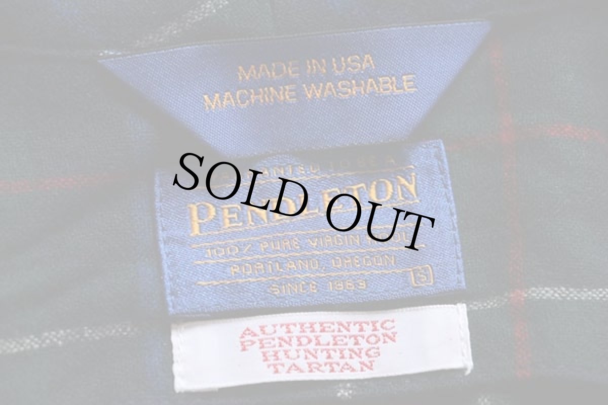 画像5: 90s USA製 PENDLETONペンドルトン タータンチェック ショールカラー ウールガウン S (5)