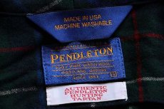 画像5: 90s USA製 PENDLETONペンドルトン タータンチェック ショールカラー ウールガウン S (5)