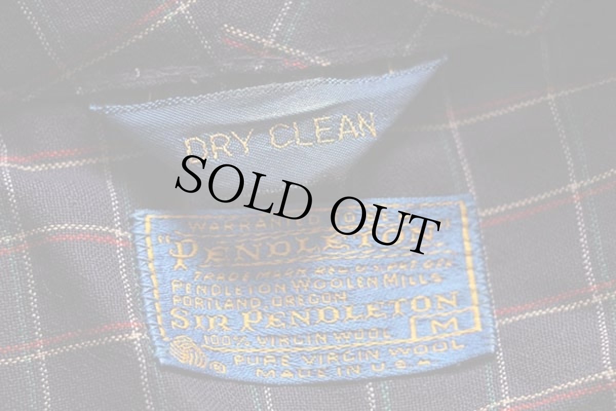 画像5: 70s USA製 SIR PENDLETONサーペンドルトン チェック ショールカラー ウールガウン M (5)