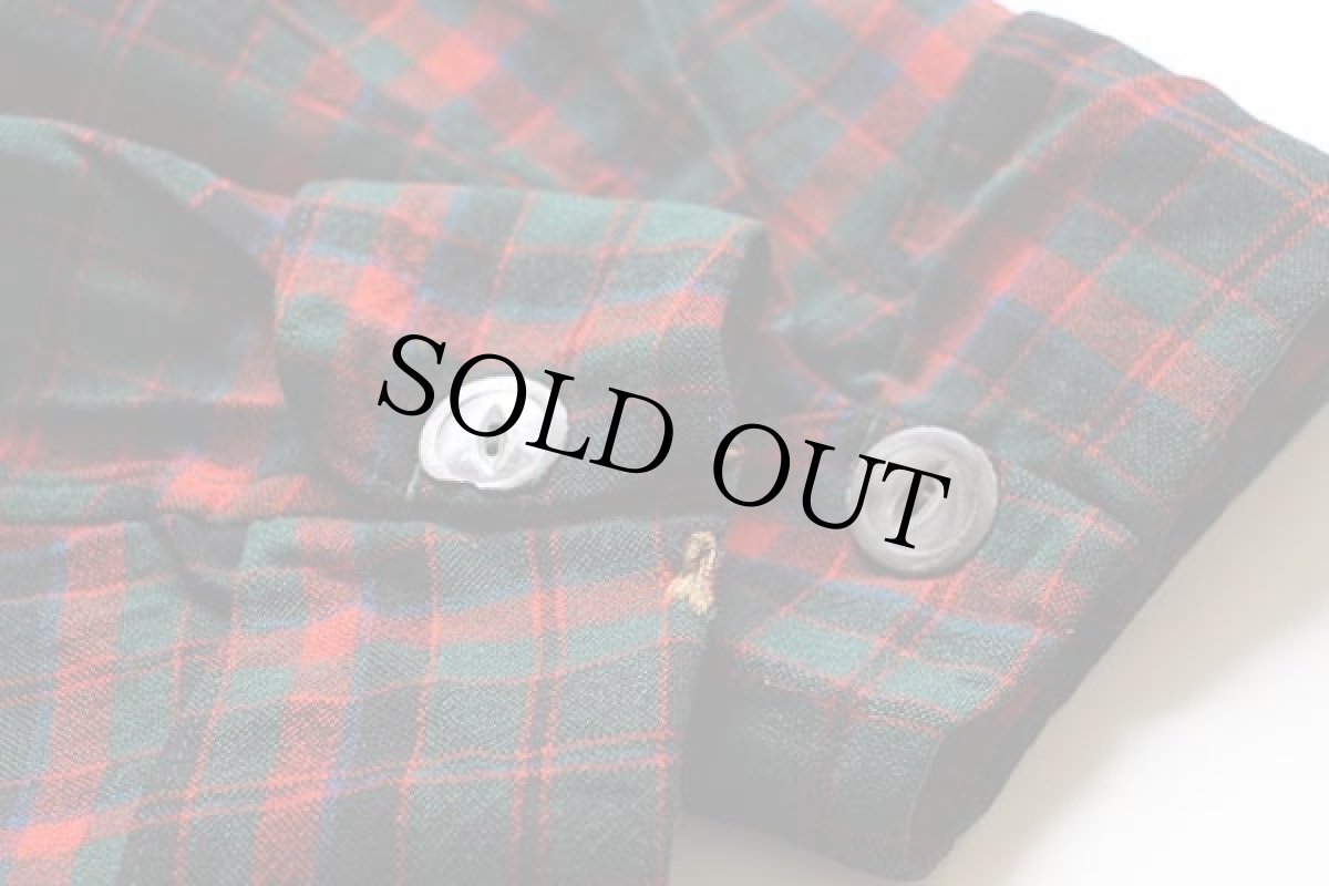 画像6: 50s PENDLETONペンドルトン チェック ショールカラー ウールガウン (6)