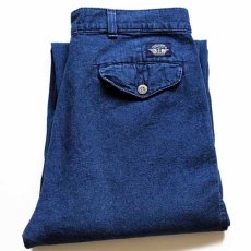 画像1: 90s USA製 DOCKERSドッカーズ ツータック デニム トラウザーズ w30★Levi'sリーバイス (1)