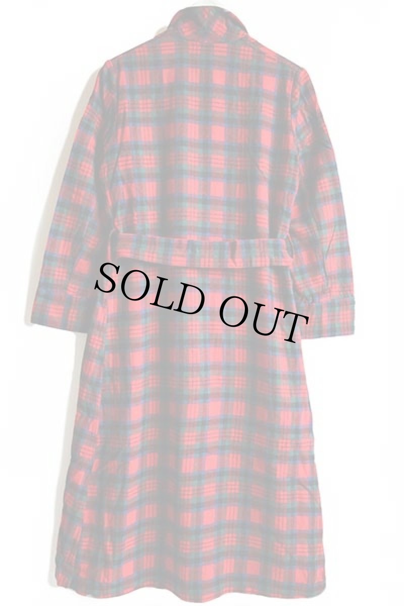 画像3: 60s PENDLETONペンドルトン タータンチェック ショールカラー ウールガウン (3)