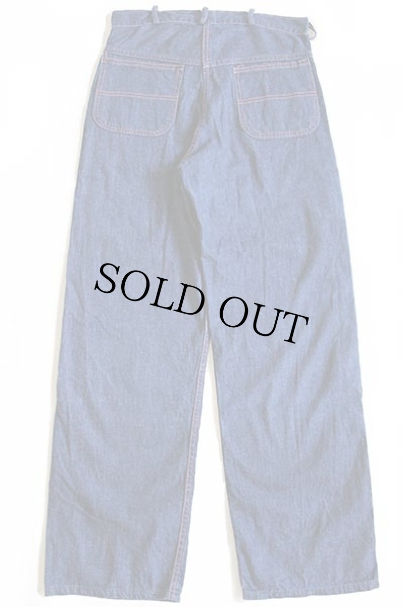 画像3: 60s RUGGED インディゴ デニム ペインターパンツ W32 (3)