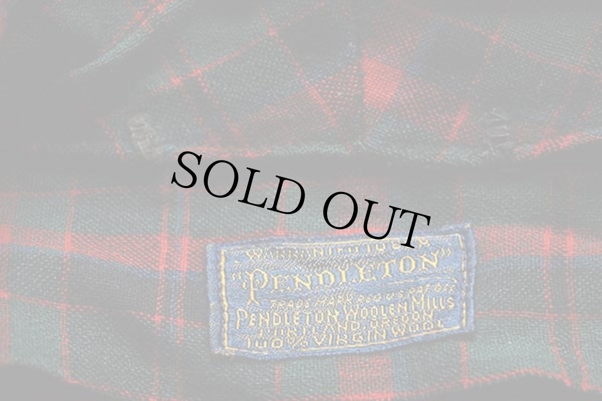 画像5: 50s PENDLETONペンドルトン チェック ショールカラー ウールガウン (5)