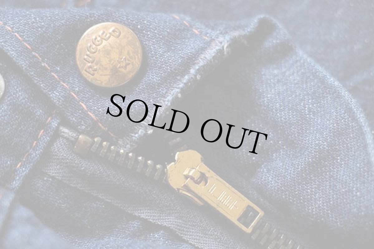 画像6: 60s RUGGED インディゴ デニム ペインターパンツ W32 (6)