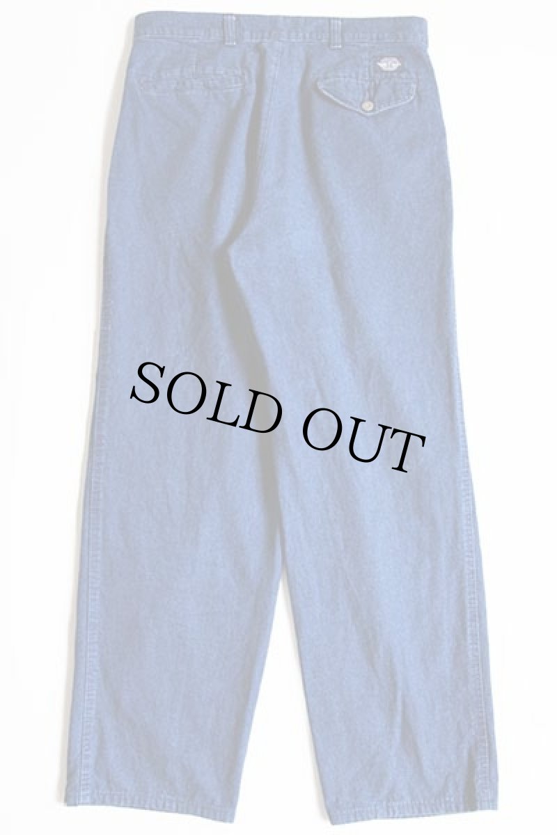 画像3: 90s USA製 DOCKERSドッカーズ ツータック デニム トラウザーズ w30★Levi'sリーバイス (3)