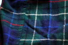 画像6: 90s USA製 PENDLETONペンドルトン タータンチェック ショールカラー ウールガウン S (6)