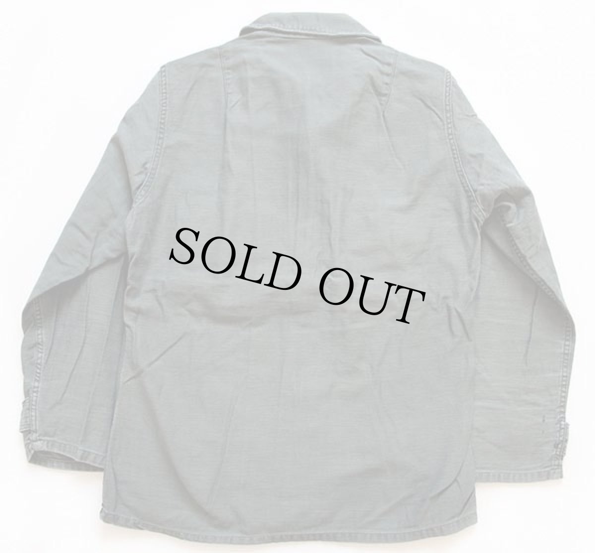 画像2: 60s 米軍 U.S.ARMY ストラップ付き コットンサテン ユーティリティシャツ 2nd オリーブグリーン (2)