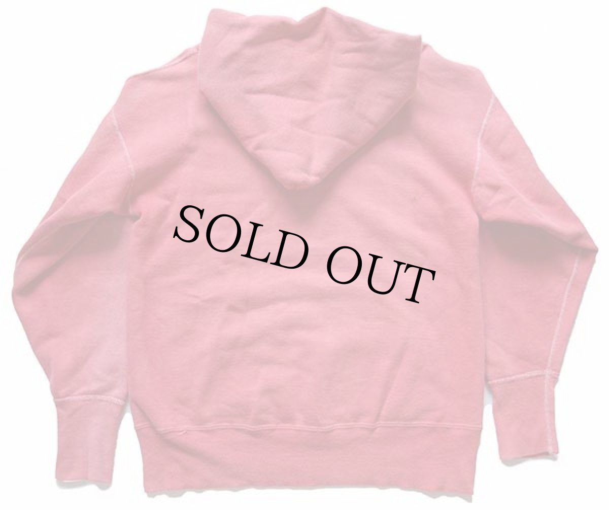 画像2: 50s UNKNOWN 無地 コットン スウェットパーカー 赤 フェード (2)