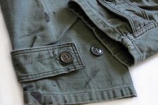 画像5: 60s 米軍 U.S.ARMY ストラップ付き コットンサテン ユーティリティシャツ 2nd オリーブグリーン (5)
