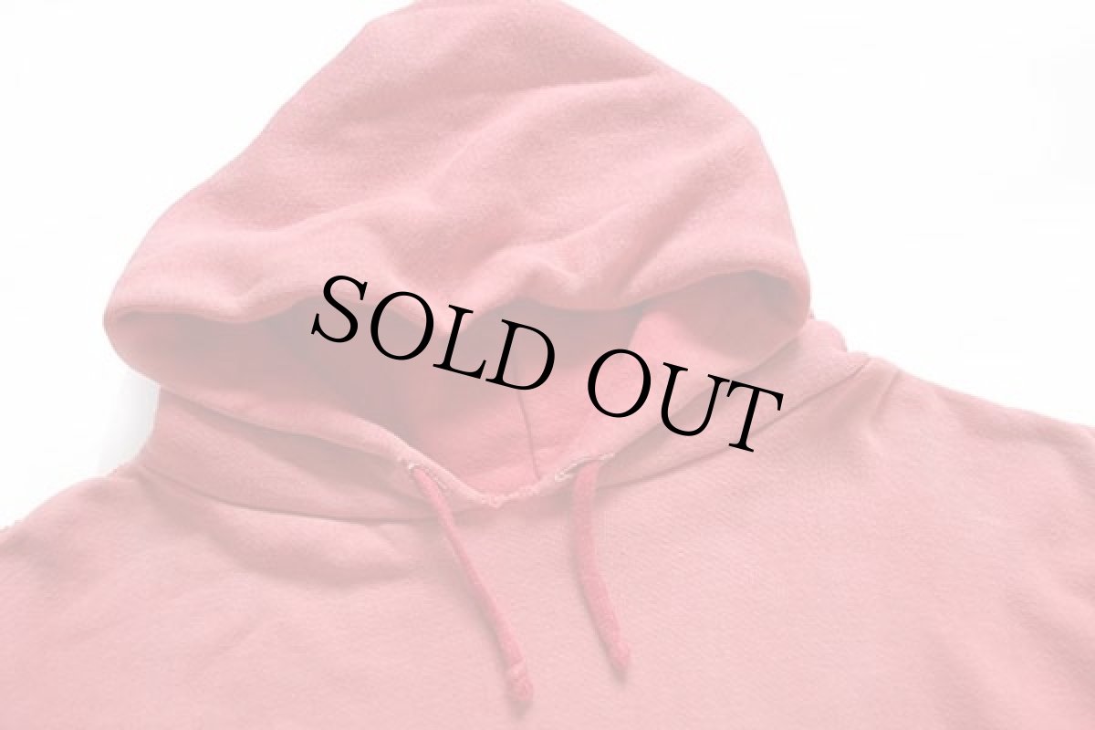 画像3: 50s UNKNOWN 無地 コットン スウェットパーカー 赤 フェード (3)