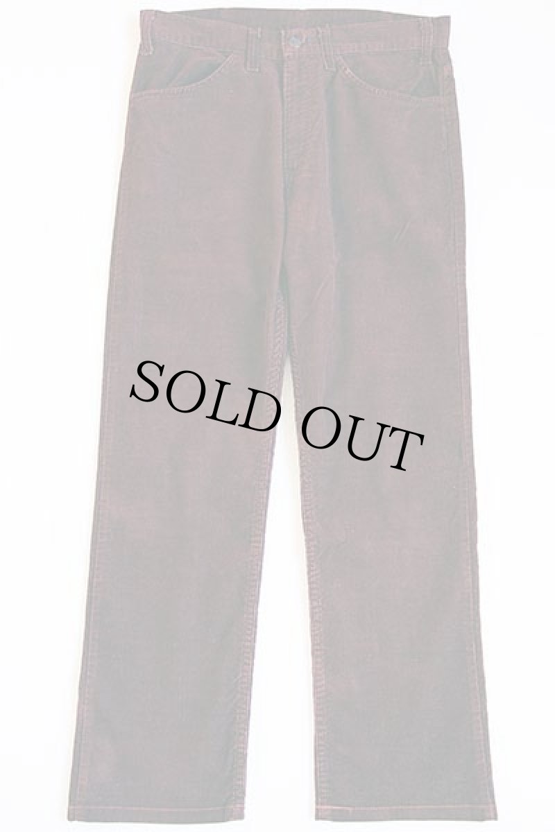 画像2: 80s Levi'sリーバイス 519 コーデュロイパンツ バーガンディ w32★A (2)