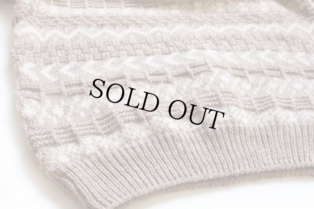 画像5: アイルランド製 GAELTARRA 編み柄 ウールニット セーター 44 (5)