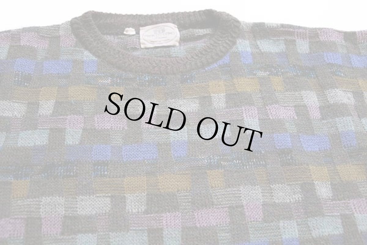 画像3: 90s イタリア製 PRONTO UOMO クレイジー 編み柄 アルパカ ニット セーター 48 (3)