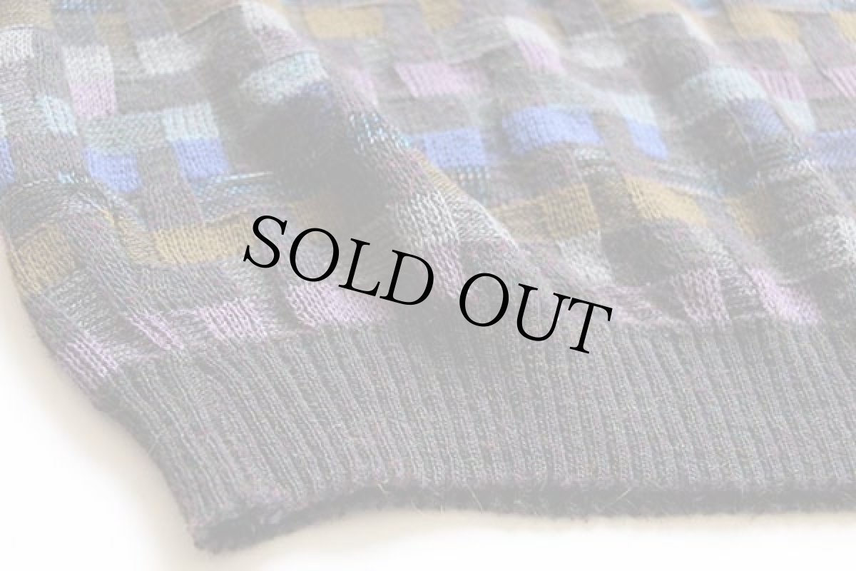 画像5: 90s イタリア製 PRONTO UOMO クレイジー 編み柄 アルパカ ニット セーター 48 (5)