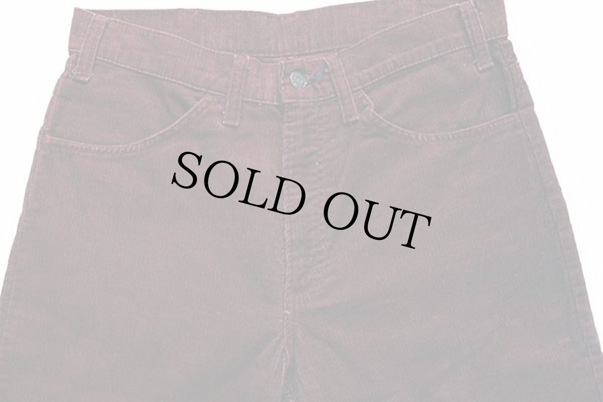 画像4: 80s Levi'sリーバイス 519 コーデュロイパンツ バーガンディ w32★A (4)