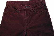 画像4: 80s Levi'sリーバイス 519 コーデュロイパンツ バーガンディ w32★A (4)