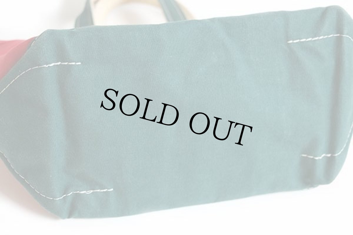 画像5: 90s L.L.Bean BOAT AND TOTE カタディン ツートン キャンバス トートバッグ 赤×緑 M★ミディアム (5)