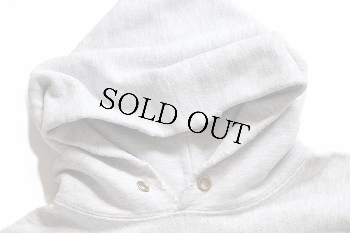 画像4: 90s USA製 Championチャンピオン ワンポイント リバースウィーブ スウェットパーカー 杢グレー M (4)