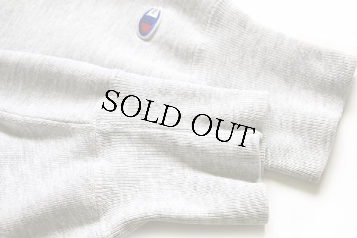 画像6: 90s USA製 Championチャンピオン ワンポイント リバースウィーブ スウェットパーカー 杢グレー M (6)