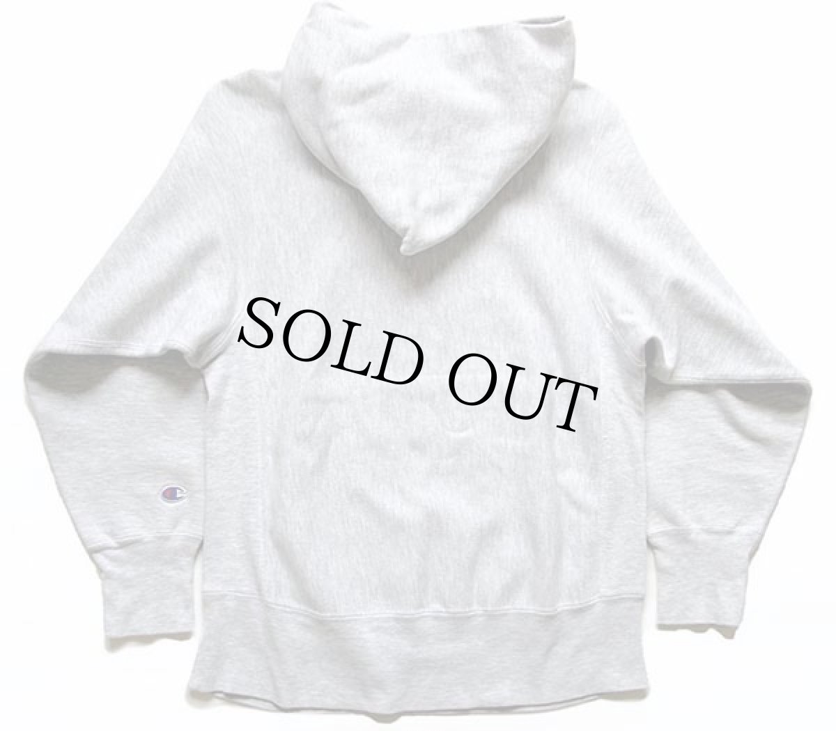 画像2: 90s USA製 Championチャンピオン ワンポイント リバースウィーブ スウェットパーカー 杢グレー M (2)