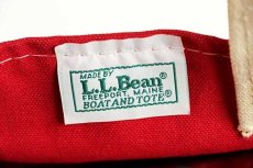 画像3: 90s L.L.Bean BOAT AND TOTE カタディン ツートン キャンバス トートバッグ 赤×緑 M★ミディアム (3)