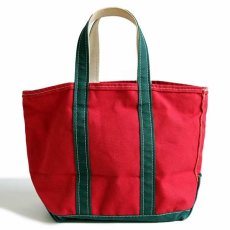 画像2: 90s L.L.Bean BOAT AND TOTE カタディン ツートン キャンバス トートバッグ 赤×緑 M★ミディアム (2)