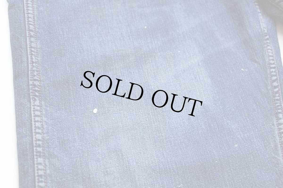 画像8: 50s UNKNOWN ネルライナー インディゴ デニム ランチパンツ ペンキ飛び w31 (8)