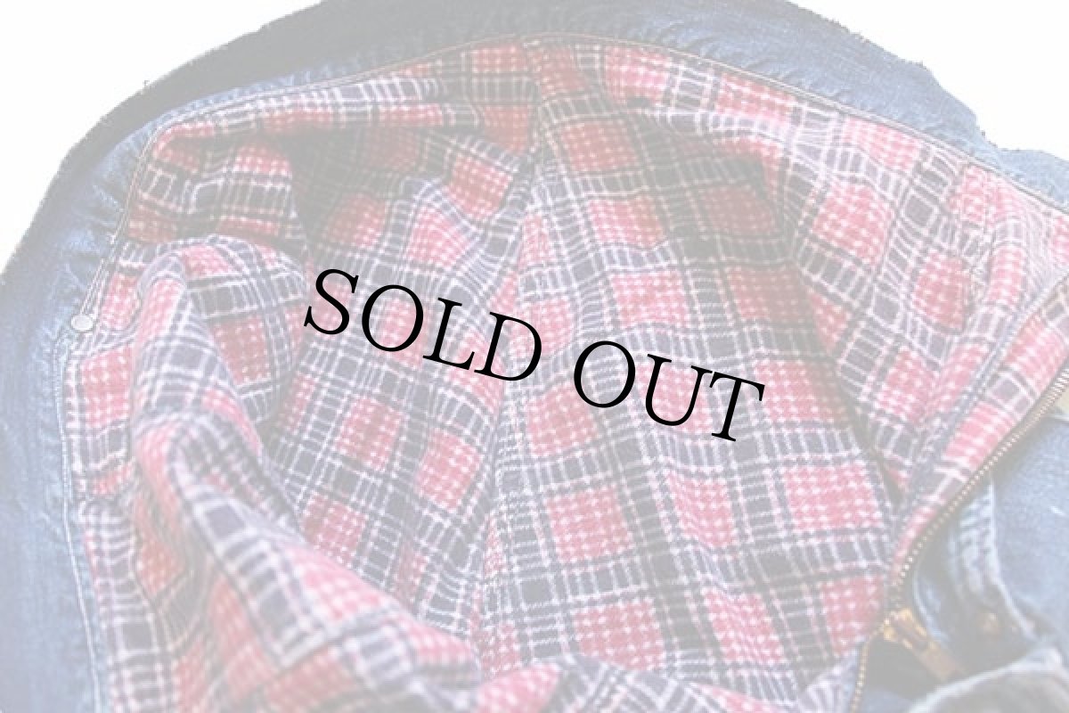 画像7: 50s UNKNOWN ネルライナー インディゴ デニム ランチパンツ ペンキ飛び w31 (7)