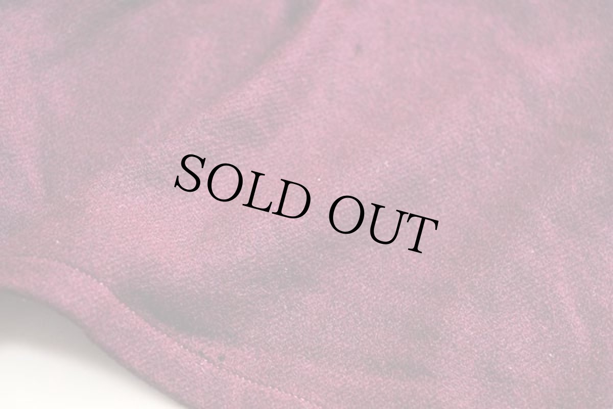 画像7: 40s UNKNOWN ショールカラー スモーキング ウールガウン ワインレッド (7)