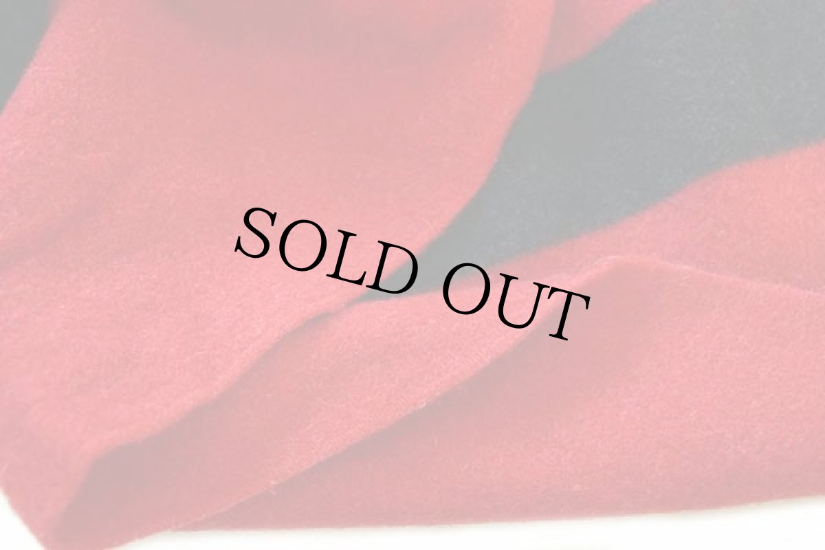 画像5: 70s USA製 PENDLETONペンドルトン RAINIER PARK マルチボーダー ウール ブランケット 赤 (5)