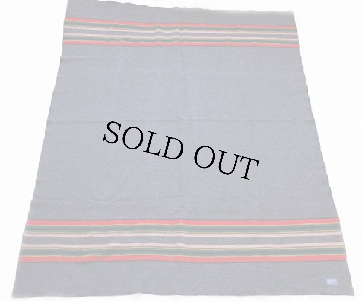 画像2: 90s USA製 PENDLETONペンドルトン YAKIMA ランダムボーダー ウール ブランケット (2)