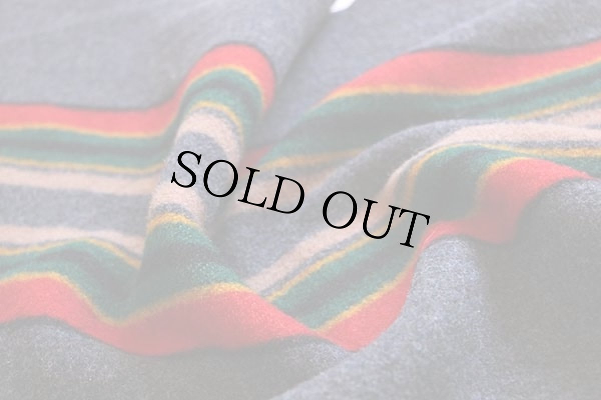 画像5: 90s USA製 PENDLETONペンドルトン YAKIMA ランダムボーダー ウール ブランケット (5)