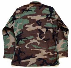 画像2: 90s 米軍 U.S.ARMY ウッドランドカモ BDU ジャケット XS-XS (2)