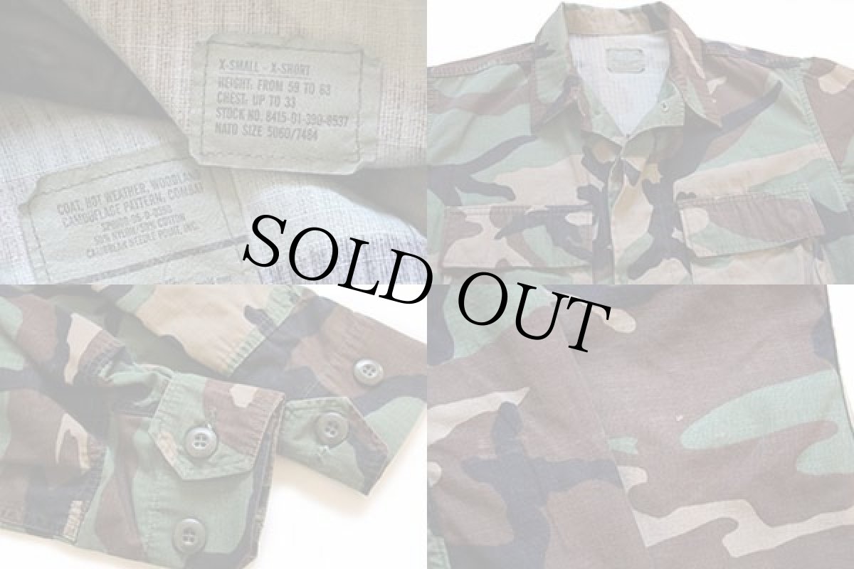 画像3: 90s 米軍 U.S.ARMY ウッドランドカモ BDU ジャケット XS-XS (3)