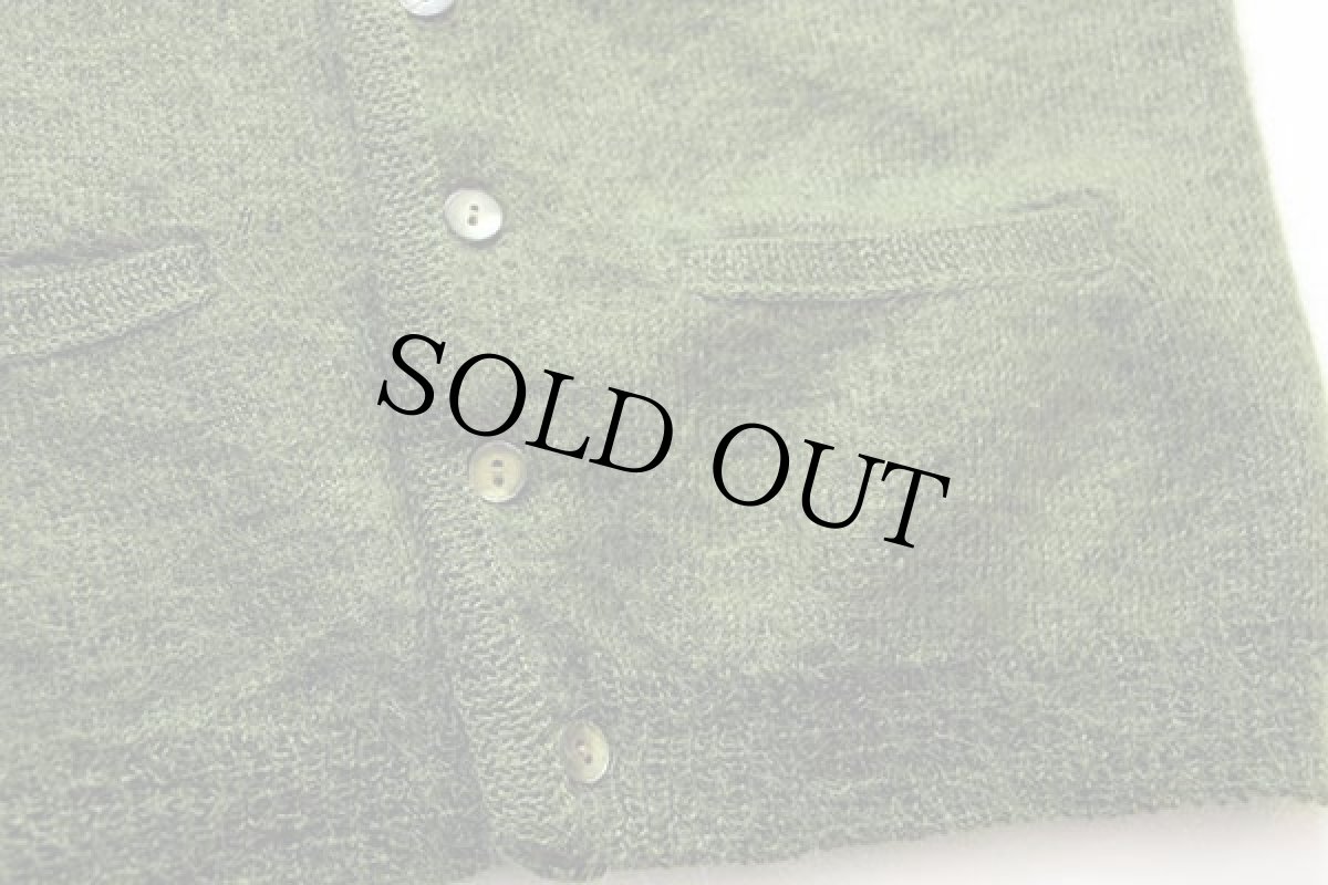 画像5: 60s UNKNOWN モヘヤ ニット カーディガン 緑 (5)