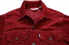 画像3: 70s USA製 Levi'sリーバイス 70505 コーデュロイジャケット 赤 36 (3)