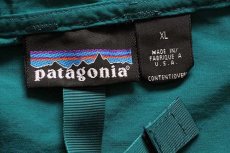 画像4: 90s USA製 patagoniaパタゴニア バギーズプルオーバー ナイロンパーカー 青緑 XL★アノラック (4)