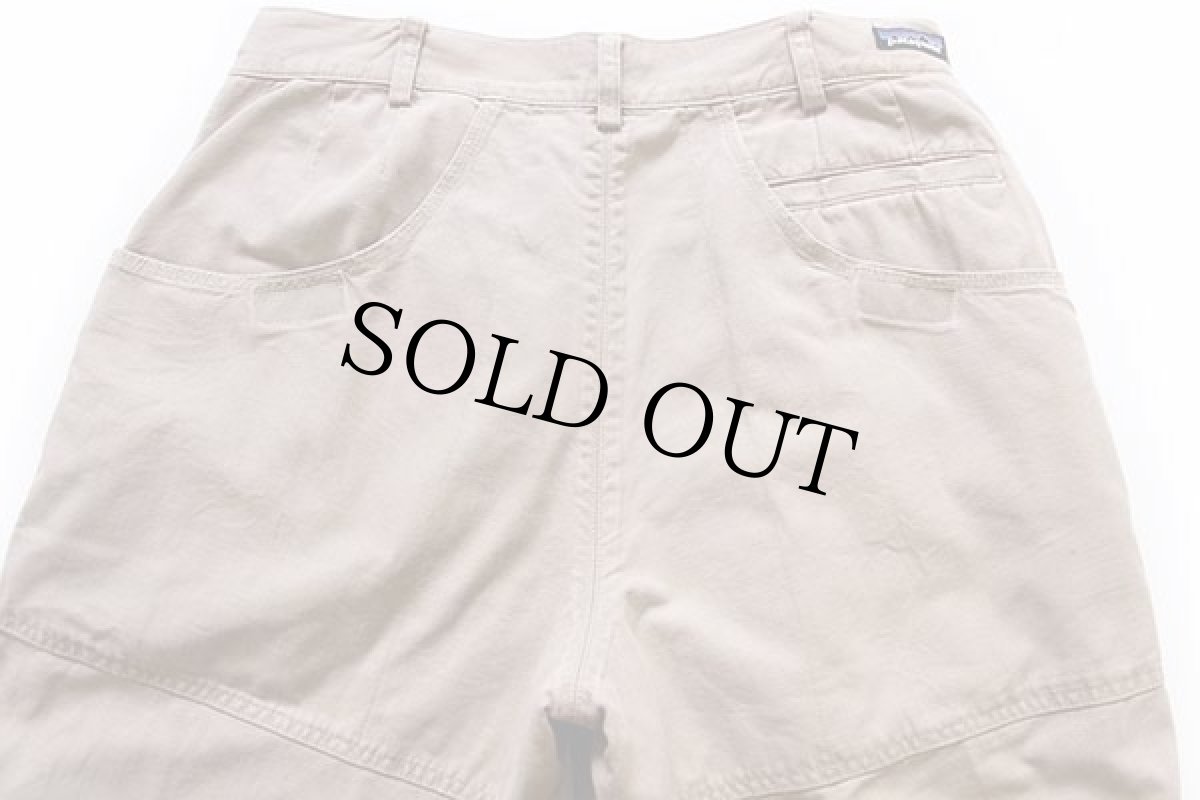 画像5: 90s patagoniaパタゴニア ダブルニー オーガニックコットン スタンドアップ パンツ グレーベージュ w33 (5)