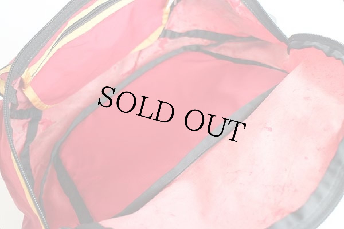 画像6: 00s USA製 patagoniaパタゴニア ランバーコンプレッションパック ナイロン ウエストバッグ 赤×黄 (6)