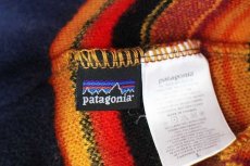 画像3: 00s フランス製 patagoniaパタゴニア ネイティブ柄 ビーニー ウール ニットキャップ L (3)