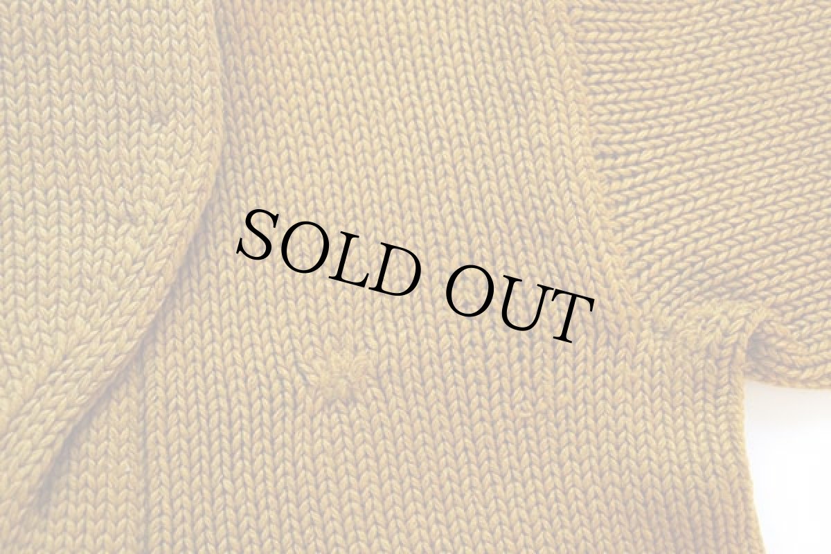 画像8: 40s UNKNOWN ショールカラー ローゲージ ウールニット カーディガン マスタード ボロ (8)